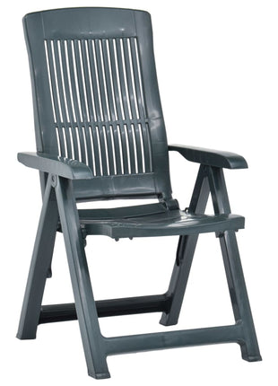 Tuinstoelen 2 st verstelbaar kunststof groen