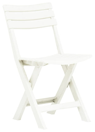 Tuinstoelen inklapbaar 2 st kunststof wit