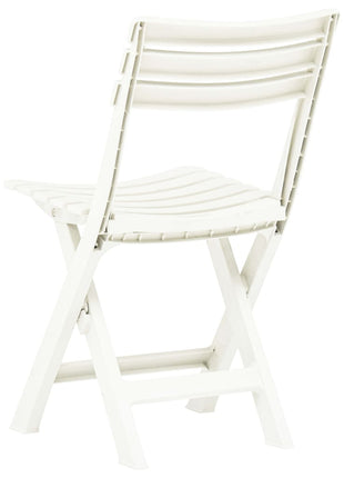 Tuinstoelen inklapbaar 2 st kunststof wit