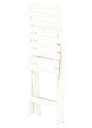 Tuinstoelen inklapbaar 2 st kunststof wit