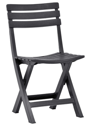 Tuinstoelen inklapbaar 2 st kunststof antraciet