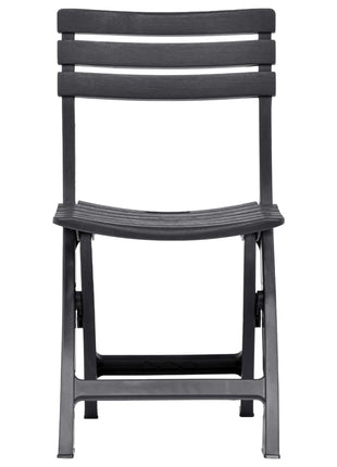 Tuinstoelen inklapbaar 2 st kunststof antraciet