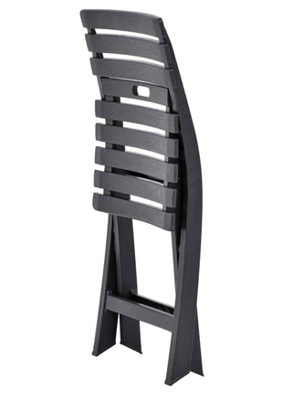 Tuinstoelen inklapbaar 2 st kunststof antraciet