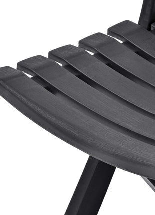 Tuinstoelen inklapbaar 2 st kunststof antraciet