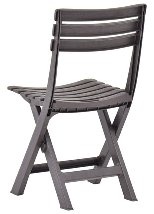 Tuinstoelen inklapbaar 2 st kunststof mokka