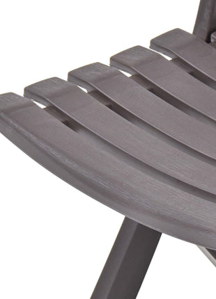 Tuinstoelen inklapbaar 2 st kunststof mokka