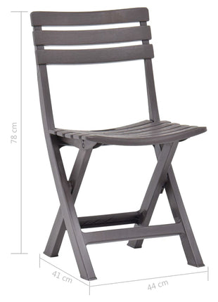 Tuinstoelen inklapbaar 2 st kunststof mokka