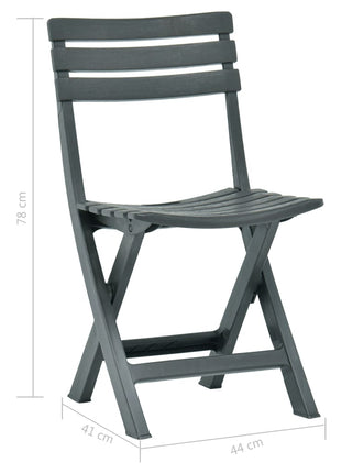 Tuinstoelen inklapbaar 2 st kunststof groen
