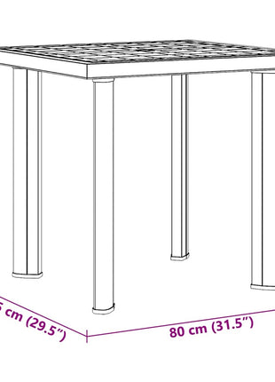Tuintafel 80X75X72 Cm Kunststof