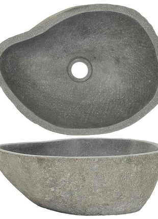 Wastafel Ovaal (37-46)X(29-36) Cm Riviersteen