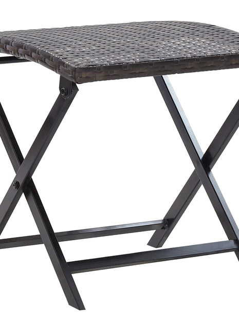 Kruk inklapbaar poly rattan bruin