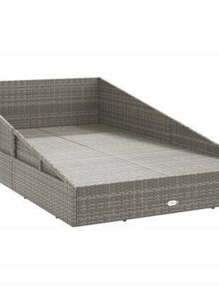 Tuinbed 110X200 Cm Poly Rattan Grijs