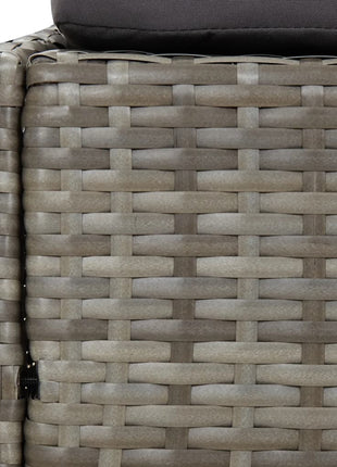 Tuinbed 110X200 Cm Poly Rattan Grijs