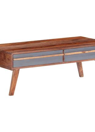 Salontafel 110X50X40 Cm Massief Hout Grijs