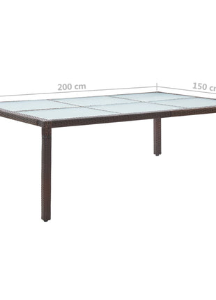 Tuintafel 200X150X74 Cm Poly Rattan