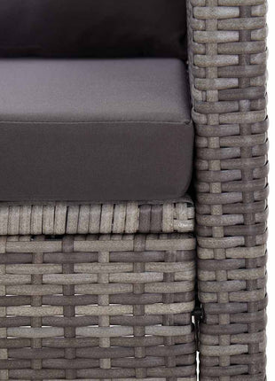 Tuinbank 2-Zits Met Kussens 124 Cm Poly Rattan