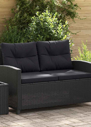 Tuinbank 2-Zits Met Kussens 124 Cm Poly Rattan
