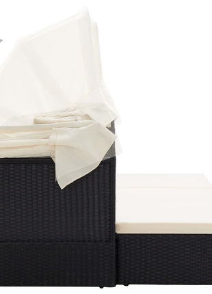 Tuinbed Met Luifel Poly Rattan
