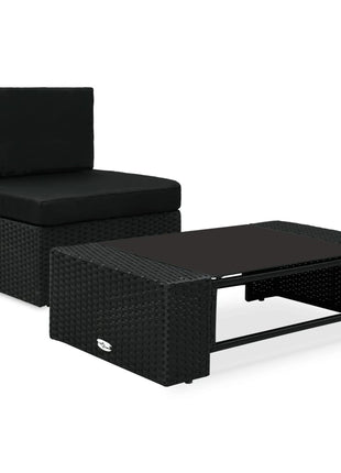 2-Delige Loungeset Poly Rattan