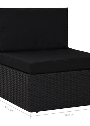Tweezitsbank Sectioneel Poly Rattan