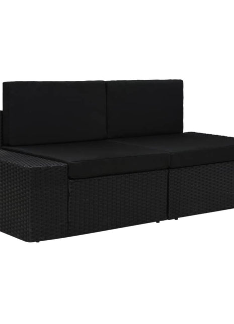 Tweezitsbank Sectioneel Poly Rattan