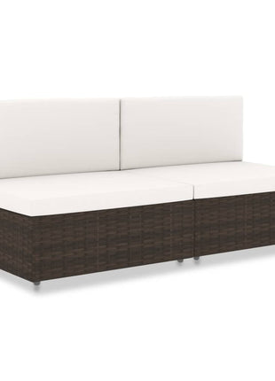 Tweezitsbank Sectioneel Poly Rattan