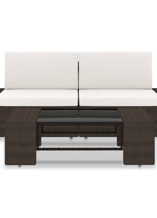 3-Delige Loungeset Poly Rattan