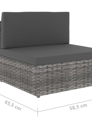 2-Delige Loungeset Poly Rattan
