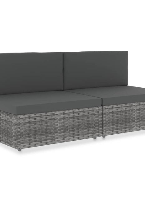 Tweezitsbank Sectioneel Poly Rattan