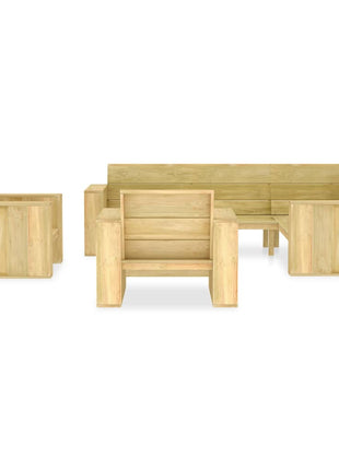 4-Delige Loungeset Geïmpregneerd Grenenhout
