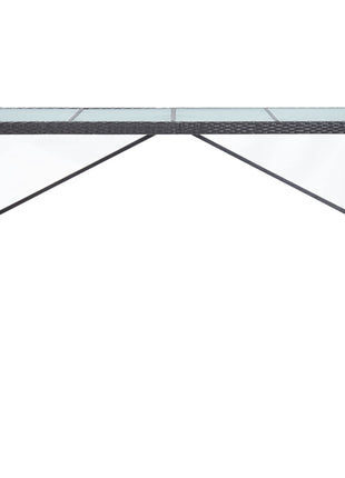 9-Delige Tuinbarset Poly Rattan Zwart