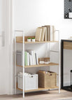 90.5 cm / Eiken en wit