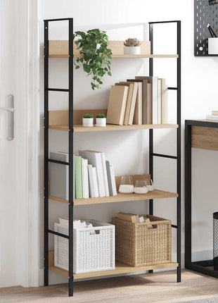 Boekenkast Met 5 Schappen 60X27,6X158,5 Cm Bewerkt Hout