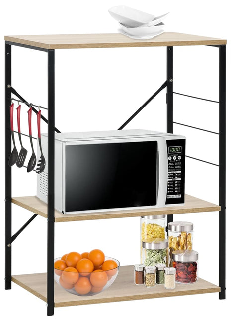 Magnetronkast 60x39,6x79,5 cm bewerkt hout zwart en eikenkleur