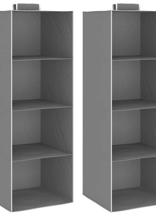 Kledingorganisers Hangend Met 10 Schappen Stof Grijs