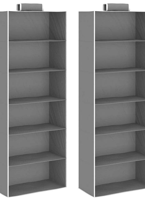 Kledingorganisers Hangend Met 10 Schappen Stof Grijs