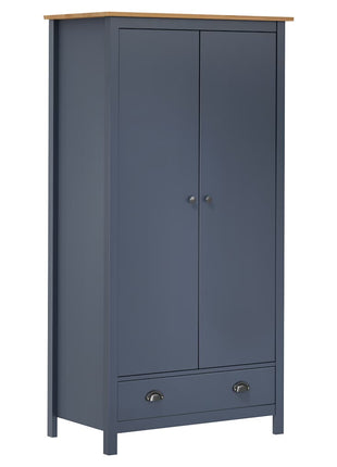 Kledingkast Hill 2 Deuren 89X50X170 Cm Massief Grenenhout