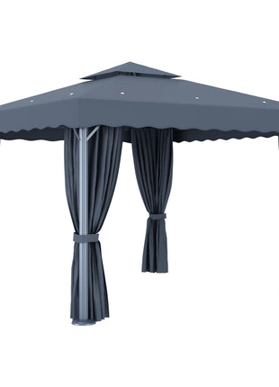 Prieel Met Gordijn Aluminium