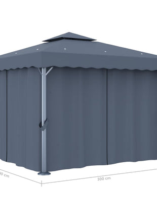 Prieel Met Gordijn Aluminium
