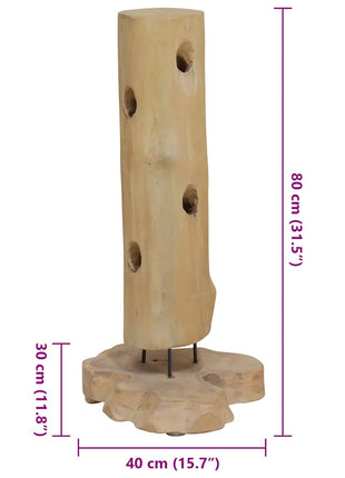 Wijnrek Voor 8 Flessen 40X30X80 Cm Massief Teakhout
