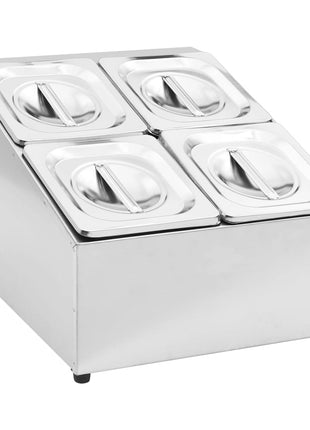 Gastronormbakkenhouder Met 4 Gn 1/6 Bakken Roestvrij Staal