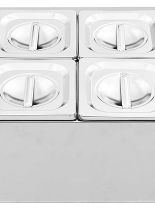 Gastronormbakkenhouder Met 4 Gn 1/6 Bakken Roestvrij Staal