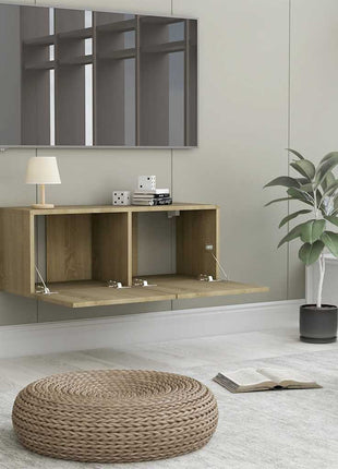 Tv-Meubel 80X30X30 Cm Bewerkt Hout Kleurig
