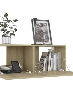 Tv-Meubel 80X30X30 Cm Bewerkt Hout Kleurig