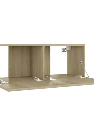 Tv-Meubel 80X30X30 Cm Bewerkt Hout Kleurig