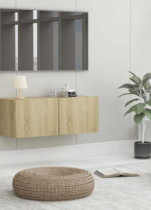 Tv-Meubel 80X30X30 Cm Bewerkt Hout Kleurig