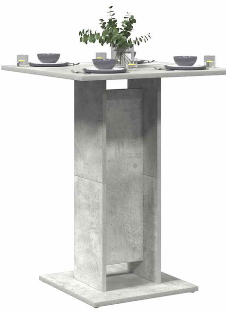 Bistrotafel 60x60x75 cm bewerkt hout betongrijs