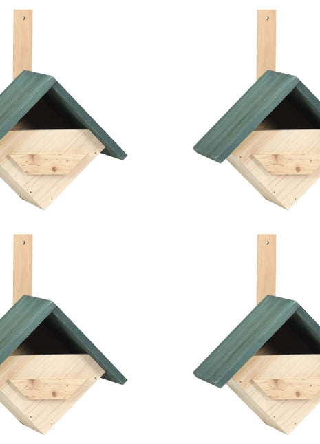 Vogelhuisjes 4 st 24x16x30 cm vurenhout