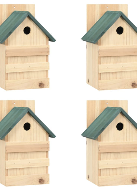 Vogelhuisjes 4 st 23x19x33 cm vurenhout