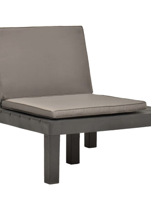 Loungestoelen Met Kussens Kunststof Antraciet